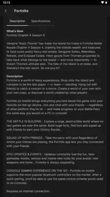 Epic Games android App screenshot 2